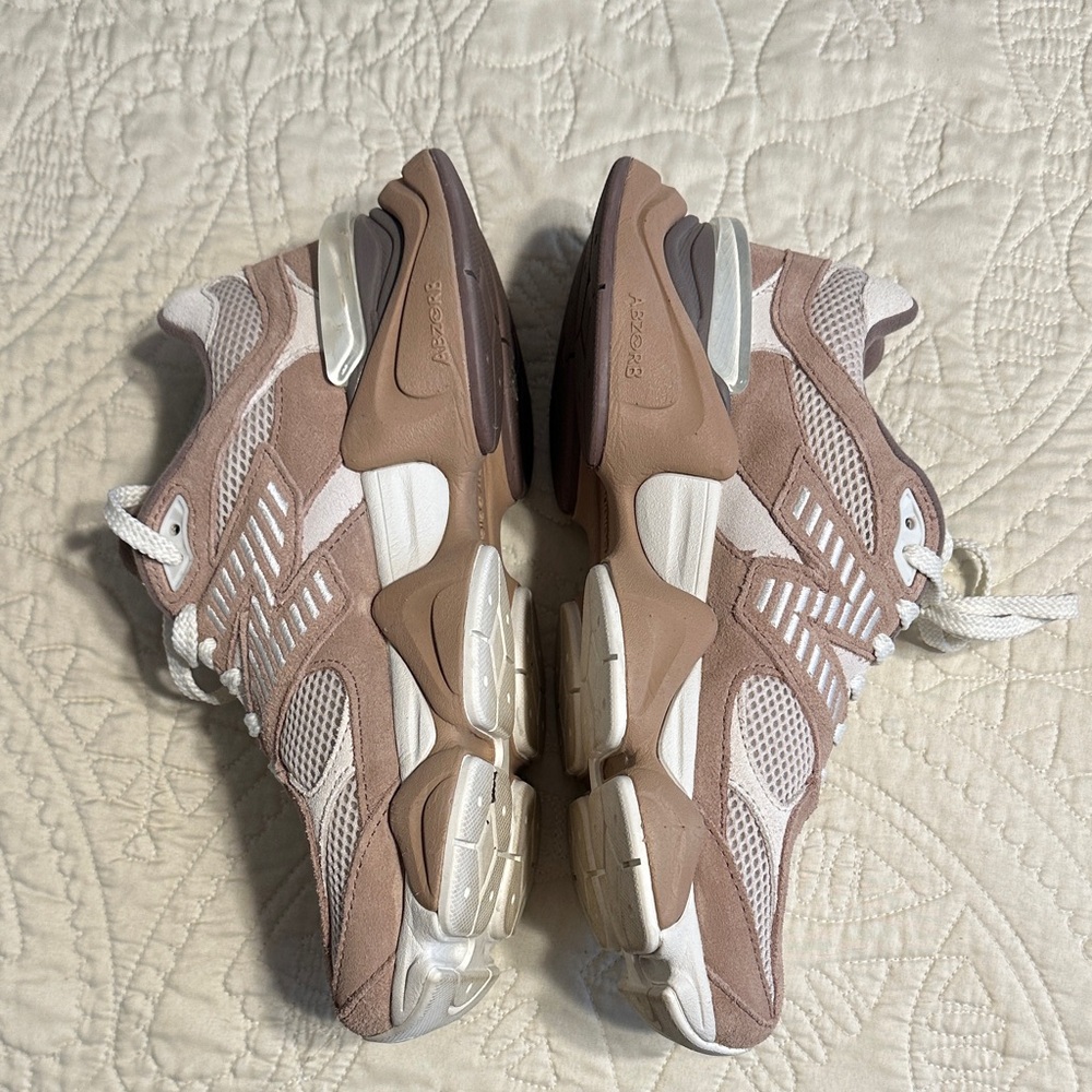 New Balance Women's 9060 Sneakers in Taupe and Cream - Picture 6 of 6